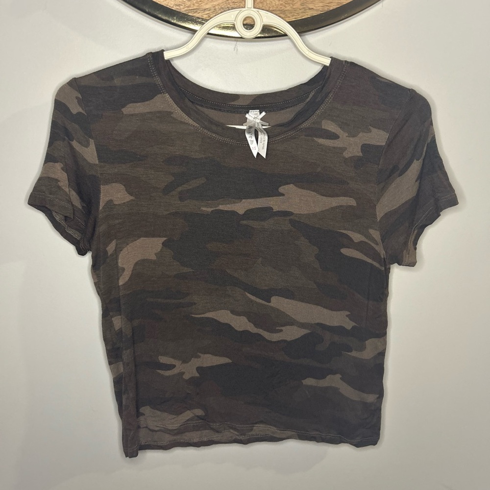 Camo Print Women's Top Small